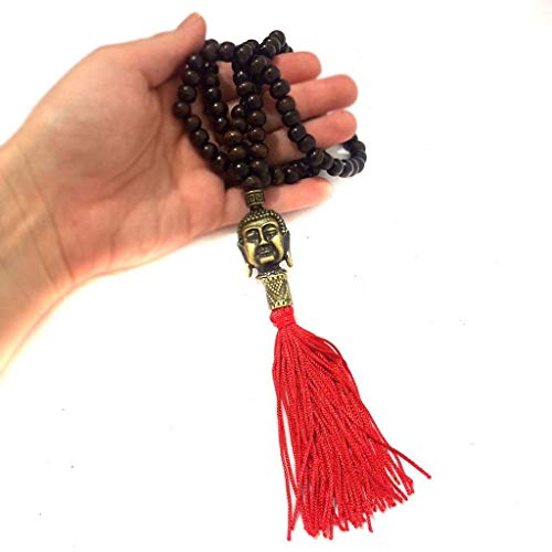 Japamala Buda de 108 Contas de Madeira