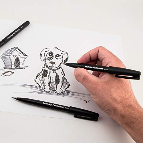 Pentel Arts Sign Pen Brush, Sepia Pigment Ink, 1 Pack, (Sesp15Bpsp),Black #TOP1