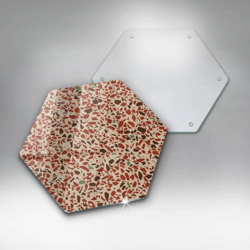 Planche à découper 40cm multifonctionnelle Wallfluent pierre de cuisson hectagonale - 6