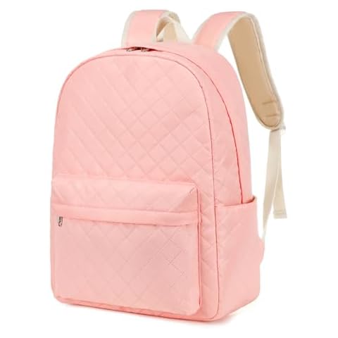 Natayoo School Backpack for Teens Girls Large Bookbag Water Resistant Lightweight Laptop Bag for Women Travel Daypacks, Pink-2 Cover