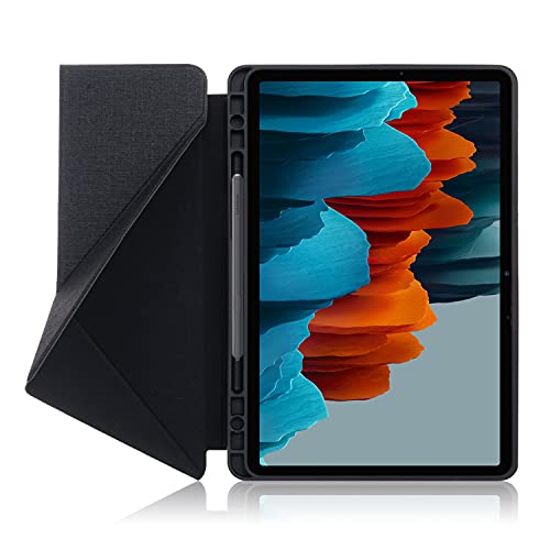 OIATROE Case For Samsung Galaxy Tab S7 FE 12.4” 2021, Premium PU Leather Case, Anti-dirty and Anti-drop, Slim Flip Shell Case for Samsung Galaxy Tab S7 FE -Black