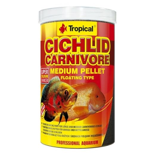 CICHLID CARNIVORE Medium PELLET 1000ml / 360g - Alimento para cíclidos carnívoros Grandes y medianos