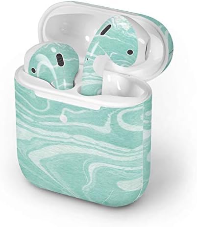Skinit Decal Audio Skin Compatible with Apple AirPods 2 - Mint Marbling Design