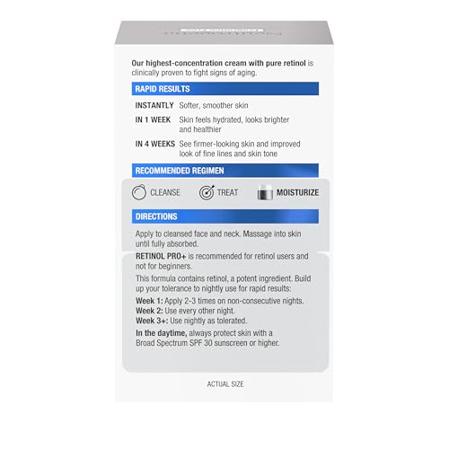 Neutrogena Retinol Pro+ Anti-Wrinkle Night Moisturizer, Rapid Wrinkle Repair, Anti-Aging Face & Neck Cream, Formulated without fragrance, parabens, dyes, & phthalates, Retinol, 1.7 oz - Image 6