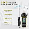 Hotwire Anemometer Handheld, HVAC Anemometer CFM/CMM Air Flow Velocity Meter with Telescopic Probe, Temperature and Humidity Air Flow Velocity, Professional Airflow Meter for HVAC Cone Duct