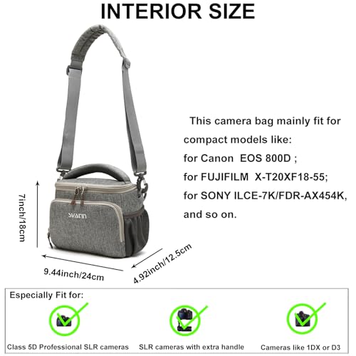 Bolso para cámara compacto gris para DSLR y mirrorless miniatura 2