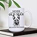cogiceprint Funny Never Underestimate an Old Man with a Belgian Malinois Dog Dad Gifts Fathers Day Coffee Mug White Ceramic Cup 11oz, White11ozmug