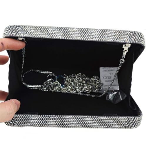 Image of Boutique De FGG Retro Mini Crystal Clutch Purses for Women Luxury,Novelty Rhinestone Evening Bag,Formal Party Clutch Handbag