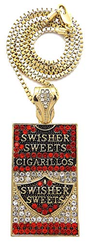 GWOOD Swisher Sweets Crystal Rhinestone Pendant Necklace