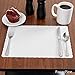 Rectangle Disposable Paper Placemat (100 Pack) - 10 x 14 Inches White Eco-Friendly Heavy Weight 60 Pound Paper Place Mat Wavy Scalloped Edge