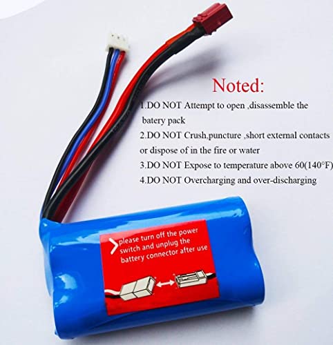 Rechargeable Li-Ion Battery 7.4V 1500Mah Universal For Wltoys 4Wd Rc Cars 12401 12402 12403 12404 12423 12428 Series Spare Part Replacement #TOP5