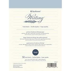 Strathmore 500 Series Lined Writing Paper Pad, 6×8 inches, 50 Pages (24lb/90g) – Professional Artist Paper