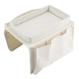 [AUS GUTEM MATERIAL HERGESTELLT]: Der Getränkehalter für die Couch ist aus Polyester-Oxford-Stoff 600D gefertigt, dieser Organizer ist verschleißfest und waschbar.