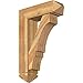 Ekena Millwork BKT0806X26X38BOA03RWR Balboa Arts and Crafts Rough Sawn Bracket w/Offset Brace, Western Red Cedar