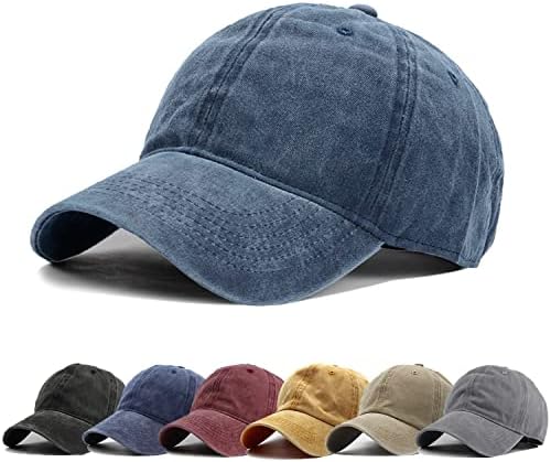 HH HOFNEN Men Women Washed Distressed Twill Baseball Cap Vintage Adjustable Dad Hat