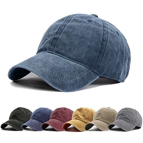 Hh Hofnen Men Women Washed Distressed Twill Baseball Cap Vintage Adjustable Dad Hat #TOP21