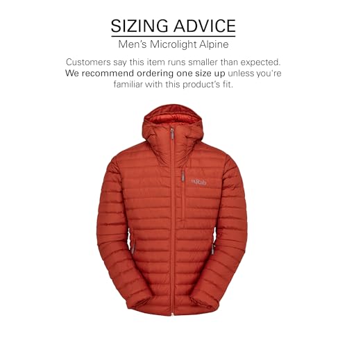 Image of Rab Men's Microlight Alpine 700-Fill Down Hooded Puffer Jacket for Hiking & Skiing