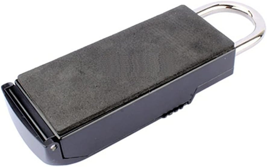 JSEIAJB 4 Digit Combination Password Key Storage Security Door Lock Zinc Alloy Keyed Padlock Box Organizer Free Installation with Hook