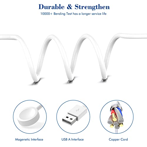 3.3Ft Apple Watch Charger Iwatch Magnetic Charging Cable With Usb Wall Charger Travel Plug Adapter For Portable Wireless Apple Watch Charger Cable Compatible With Apple Watch Series 8/7/Se/6/5/4/3/2/1 #TOP2