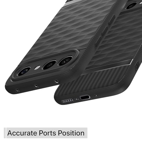 Image of Pikkme Back Cover for Vivo X300 FE 5G Camera Protection 3D Hexa Cube Design Silicone Protective Bumper Case (Black)