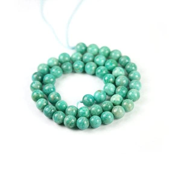 Perles amazonite véritables 8-9 mm qualité supérieure LKBEADS bleu aqua