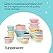 Tupperware Heritage Collection 36 Piece Food Storage Container Set in Vintage Colors- Dishwasher Safe & BPA Free - (18 containers + 18 lids)