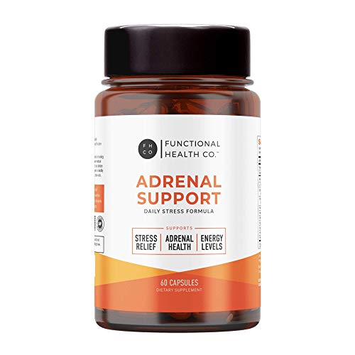Adrenal Support & Cortisol Manager, Natural Adrenal Health with Ashwagandha Extract, Rhodiola Rosea, L-Tyrosine, Adaptogens, Stress Relief & Adrenal Fatigue Supplement, 60 Capsules