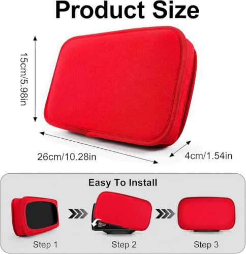 Image of Helix 7 Cover, Waterproof Fish Finder Cover, Compatible with UC H7 / Helix 7 Screen Cover, Neoprene Protects Your Screen (Red)
