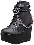  Demonia Poison-101, Botines para Mujer, Black Blk Vegan Leather, 37 EU