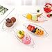 WHJY 4 Pack Banana Split Bowls Ice Cream Sundae Bowls Banana Split Boats 250ml/8oz Ice Cream Dishes Glass Banana Split Dish for Fruits Salad Dessert-Radial Line Pattern