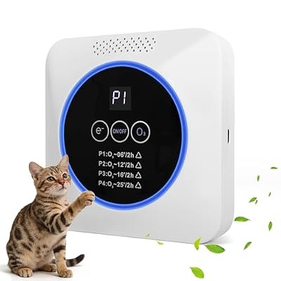 PVACG Cat Litter Deodorizer for Litter Box, Pet Odor Eliminator for Home, Helps Reduce Cat Litter Smell & Pet Odors, Quiet Odor Control Device for Bathroom, Kitchen, Bedroom & Small Spaces (1)