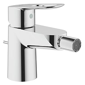 GROHE Bauloop – Einhand- Bidetbatterie (wassersparend, 1/2″, mit Zugstange), chrom, 23338000