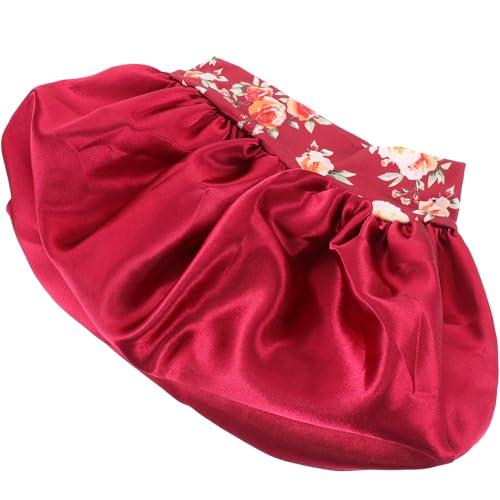 NOLITOY Large Satin Sleeping Cap Hair Wrap for Women Large Printed Hair Bonnet Night Sleep Protector for Beauty