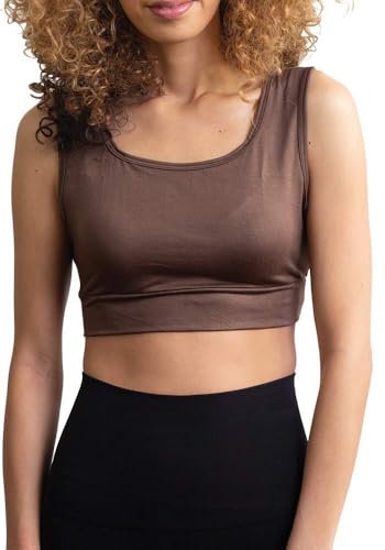 Image of Women Tank Top Cami Layering HALFTEE Tank Sleeve Tee | Demi Crop Undershirt for Women & Teens XS-6X