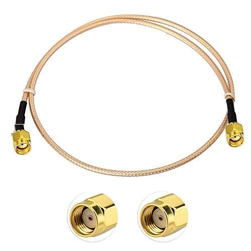 NISTECH Rf Coaxial Cable RG316 (50cm / Pack of 2) Connector For RP-SMA Male to RP-SMA Male Straight Assembly Pigtail Extension 3