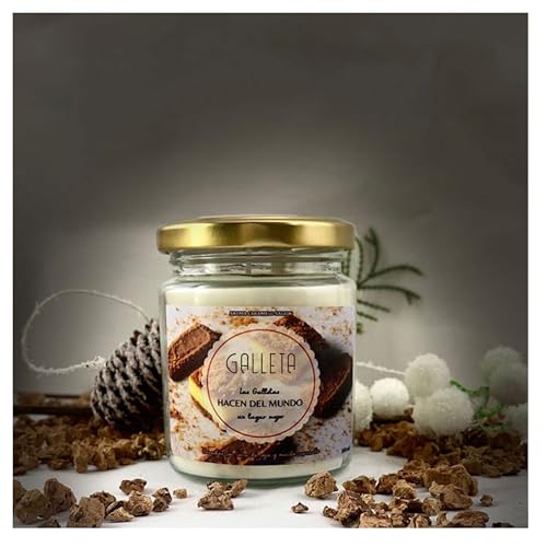 Vela Aromatica de Cera de Soja aroma a Galleta con caramelo/Vela ...