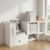【MDF massif | Stable et durable】 Cet bibliothèque de bureau est fabriqué en MDF épais de haute qualité : robuste et résistant, il est également imperméable et résistant aux rayures. Entièrement poli et doté de bords arrondis, il protège vos mains et est particulièrement doux pour la peau. Absolument inodore et exempt de substances nocives, il est idéal pour le bureau, la chambre d'enfant ou le bureau à domicile.