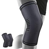 Atmungsaktives 3D&Ergonomisches Design-3D-Weberei und ergonomisches Design helfen dabei,die Konturen Ihrer Knie perfekt zu umschließen und sich besser an die Gelenke anzupassen. Bandage Knie Sport kann die Durchblutung verbessern und Schmerzen lindern,effektiv dazu beitragen, sich schneller zu erholen,geeignet für arthrose und meniskusrisse.Enges und atmungsaktives Kompressionsmaterial nimmt Schweiß schnell auf und verhindert gleichzeitig den Juckreiz,der bei Neopren-Knieschoner auftritt.