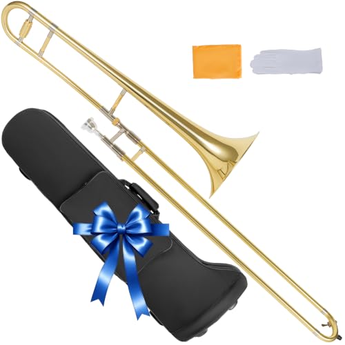 AKLOT Classic Bb Alto Trombone: Entry-Level B Flat Brass Instruments with Hand-Hammered Bell...