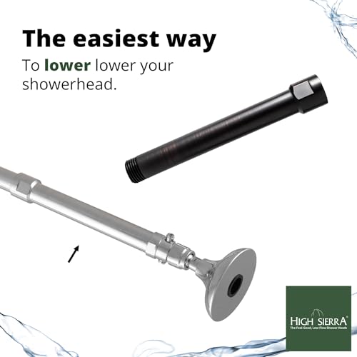 image for High Sierra Showerheads Bronze E-Z Reach Solid Metal Shower Arm Extens