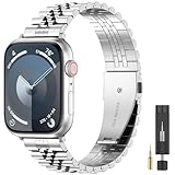 apple store lille Correa para iWatch de 49/45/44/42 mm: correa de repuesto de acero inoxidable para Apple Watch Ultra Band de 49 mm Ultra/Ultra 2, 45 mm Series 9/8/7, 44 mm Series 6/5/4/SE y 42 mm Series 3/2/1 todas las ediciones. Nota: Apple Watch no está incluido