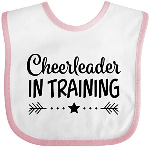 inktastic Cheerleader in Training Baby Bib White and Pink 2c4ca