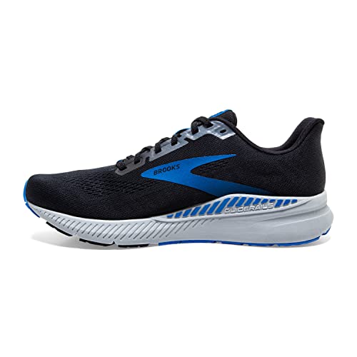 Brooks Mens Launch GTS, 8 Black/Grey/Blue, Medium (Black/Grey/Blue, Numeric_10)