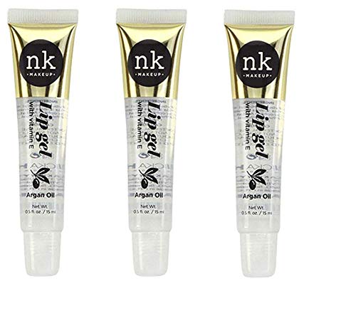3 PACK!! NICKA K NEW YORK Clear Lip Gel with Vitamin E (Argan Oil)