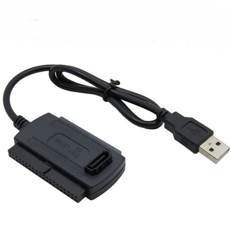 SATA PATA IDE Drive to USB 2.0 Adaptador Convertidor Cable para Disco Duro HDD 2.5" 3.5" con Adaptador de Alimentación de CA Externo