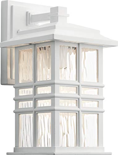 Kichler 49829WH Beacon Square Outdoor Wall Sconce, 1-Light 75 Watts, White
