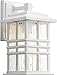 Kichler 49829WH Beacon Square Outdoor Wall Sconce, 1-Light 75 Watts, White