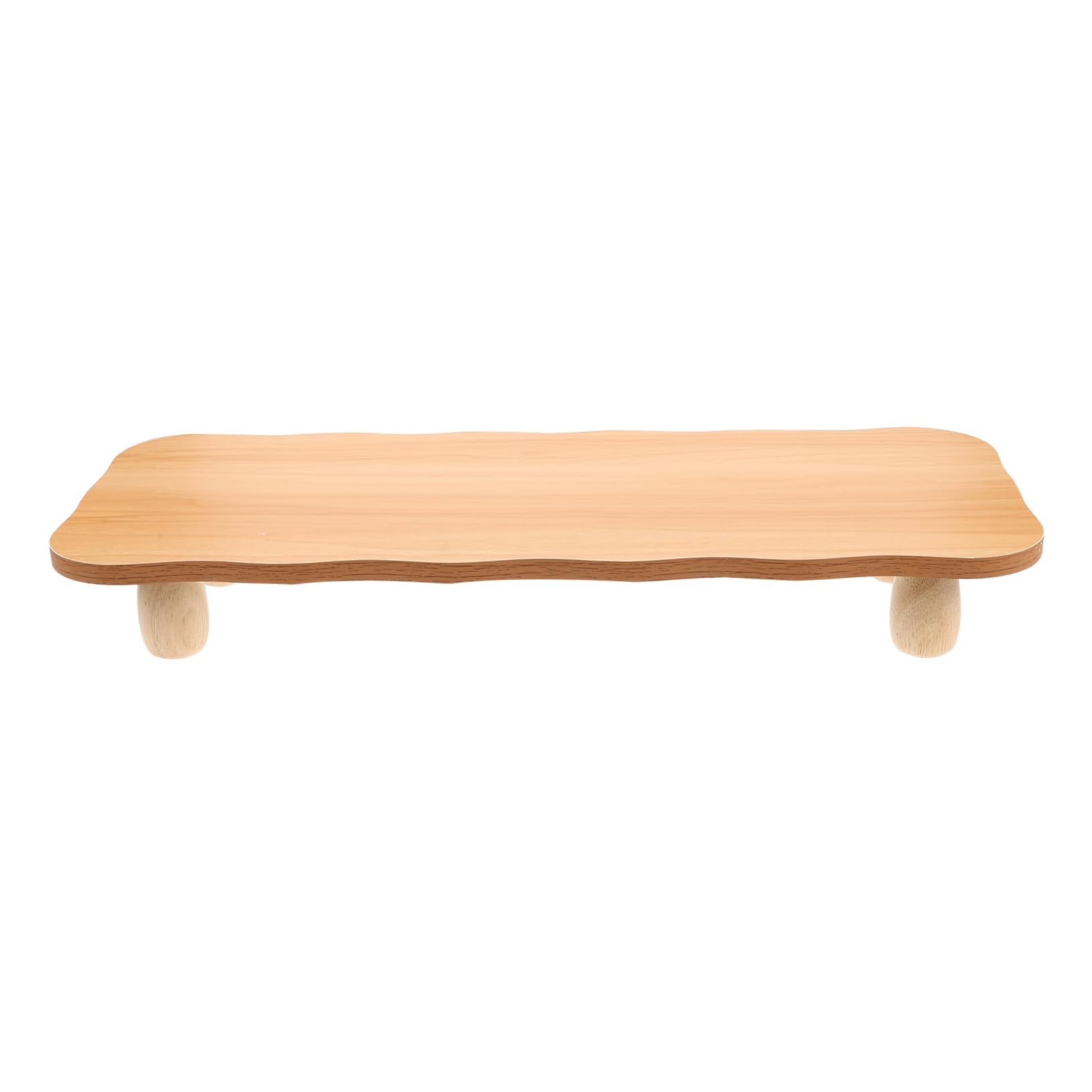 UKCOCO Supporto per Monitor da Ufficio in Legno Mensola Rialzata | Organizzatore Multifunzionale per Accessori, Stile Minimal Moderno, Finitura Elegante per Postazione Office