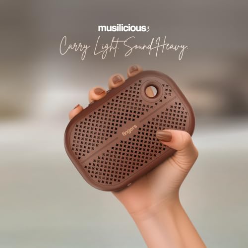 Image of FINGERS Musilicious3 Portable Speaker - Compact | Deep Bass | BT, FM, USB | Compact Wireless up to 4 Hours Playtime. Built-in Mic, Hands-free Calls