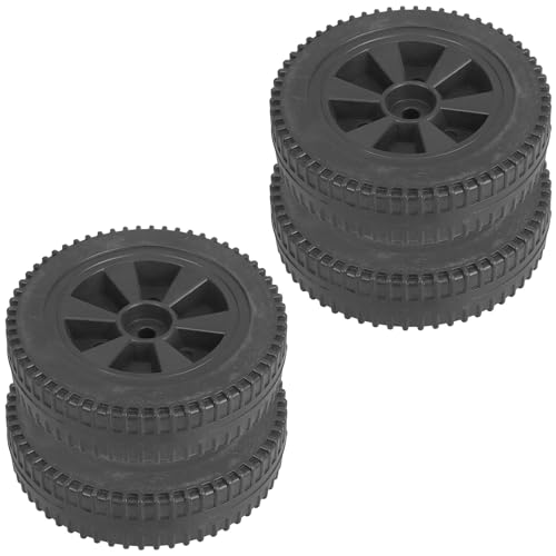 Cabilock 4Pcs 6-Inch Black Bbq Grill Replacement Caster Wheels for Gas Grill Cart Swivel Roller Wheels for Outdoor Barbecue Stove Sturdy Cart Set